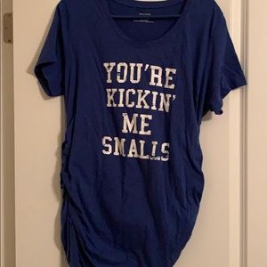 You’re Kicking me Smalls maternity t-shirt
